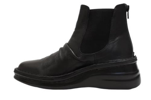 【インコルジェ 8438 ブラック】本革カジュアルサイドゴアブーツ